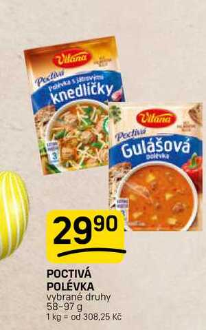 POCTIVÁ POLÉVKA vybrané druhy 58-97 g 