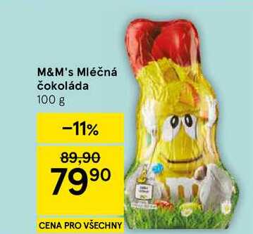 M&M's Mléčná čokoláda, 100 g