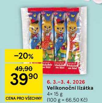 Velikonoční lízátka, 4× 15 g 