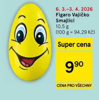 Figaro Vajíčko Smajlíci, 10.5 g