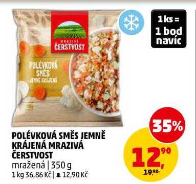 POLÉVKOVÁ SMĚS JEMNĚ KRÁJENÁ MRAZIVÁ ČERSTVOST, 350 g