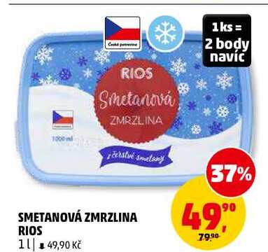 SMETANOVÁ ZMRZLINA RIOS, 1 l
