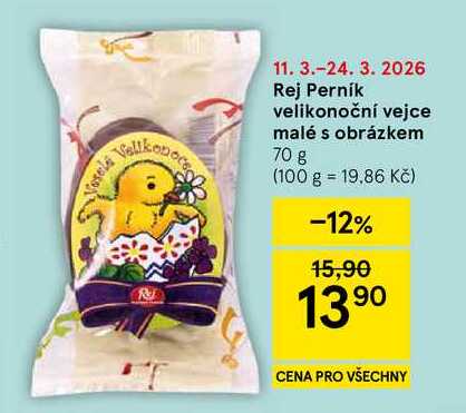 Rej Perník velikonoční vejce malé s obrázkem, 70 g
