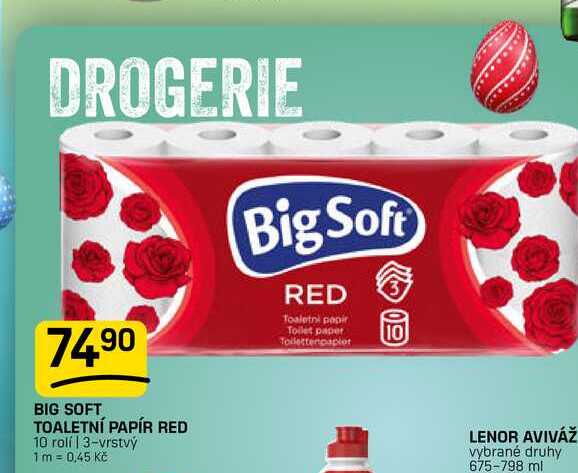 Big Soft Toaletní papír RED 10 rolí