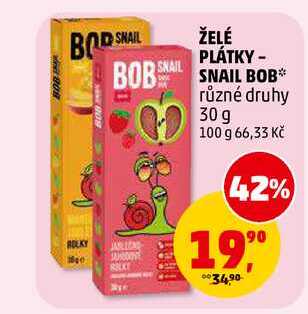 ŽELÉ PLÁTKY - SNAIL BOB, 30 g 