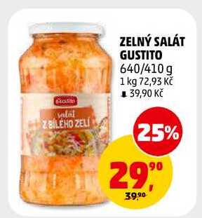 ZELNÝ SALÁT GUSTITO, 640 g