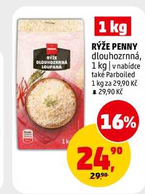 RÝŽE PENNY dlouhozrnná, 1 kg