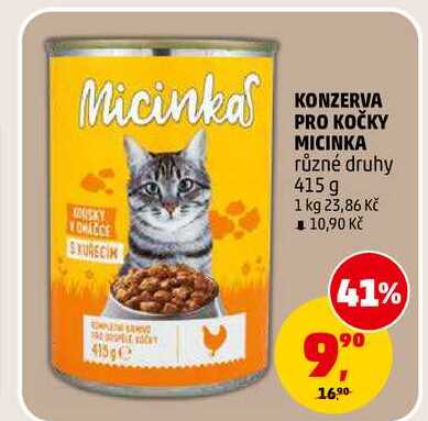 KONZERVA PRO KOČKY MICINKA, 415 g 