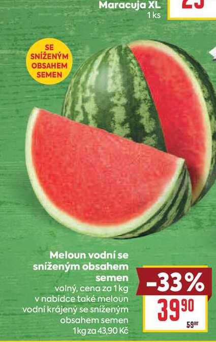 Meloun vodní se sníženým obsahem semen volný, cena za 1 kg