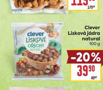 Clever Lísková jádra natural 100 g