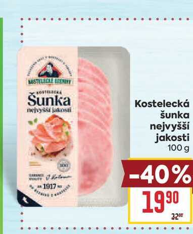 Kostelecká šunka nejvyšší jakosti 100 g