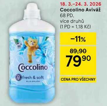 Coccolino Aviváž, 68 PD. více druhů