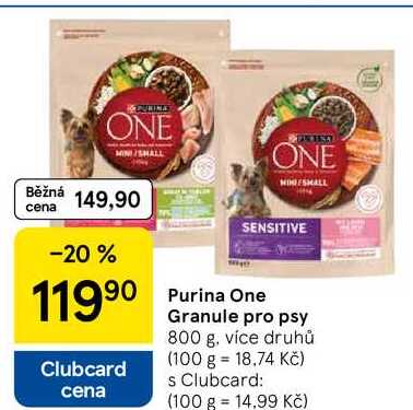 Purina One Granule pro psy, 800 g, více druhů 