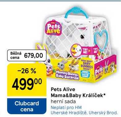 Pets Alive herní sada, Mama&Baby Králíček 