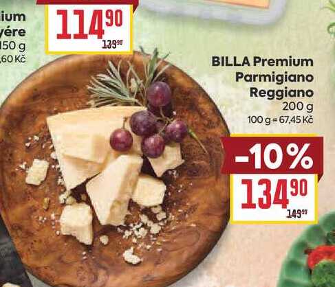BILLA Premium Parmigiano Reggiano 200 g 