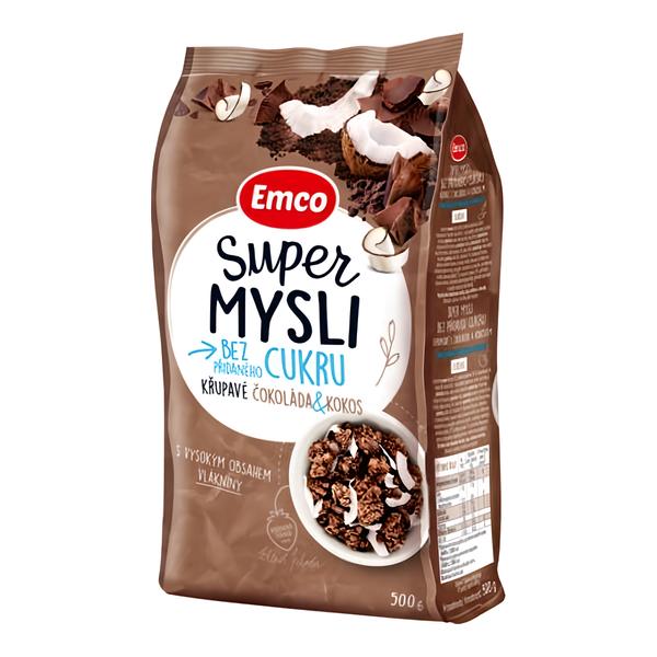 Emco Super Mysli bez přidaného cukru Křupavé Čokoláda & Kokos v akci