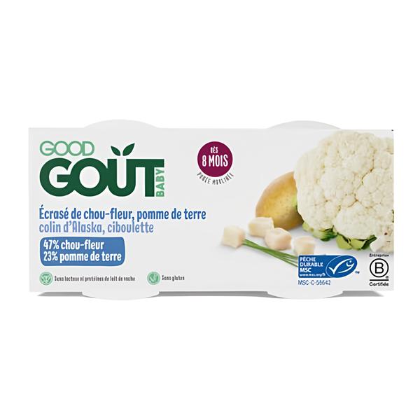 Good Gout BIO Treska pestrá s květákem a brambůrky (2x190 g)