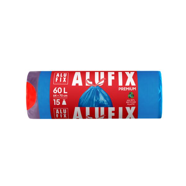 Alufix Pytle na odpadky zatahovací 60 l, 15 ks, LDPE  modré