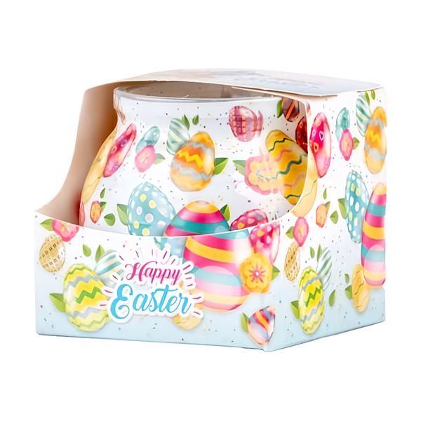 Happy Easter eggs, vonná svíčka, sklo dekor 80x72 mm