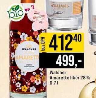 Walcher Amaretto likér 28% 0,7l 