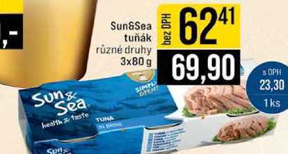 Sun&Sea tuňák různé druhy 3x80 g