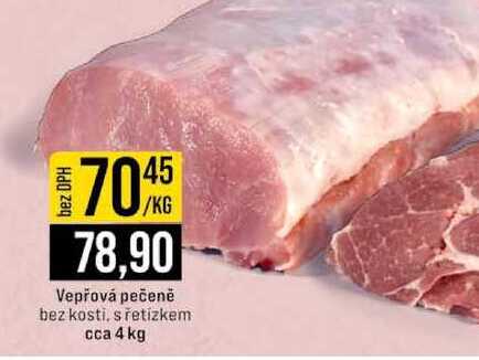Vepřová pečeně bez kosti, s řetízkem cca 4 kg 1kg