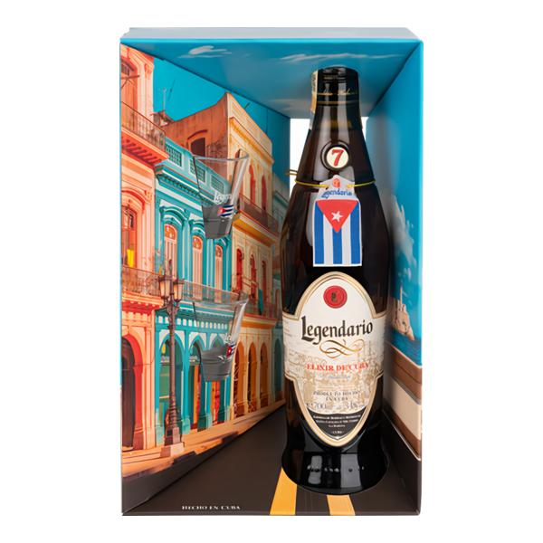 Legendario Elixir de Cuba (34%) + 2x sklenice (dárkové balení)