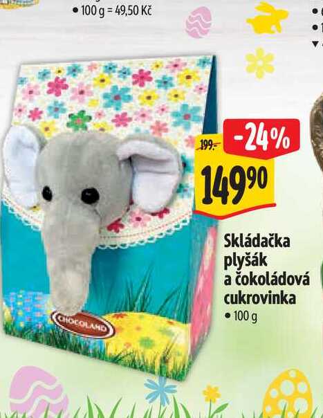   Skládačka plyšák a čokoládová cukrovinka 100 g 