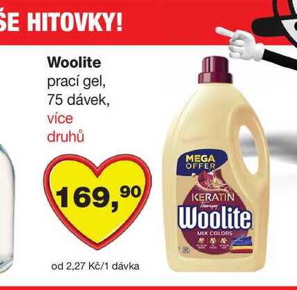 Woolite prací gel, 75 dávek