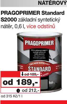PRAGOPRIMER Standard S2000 základní syntetický nátěr, 0,6l