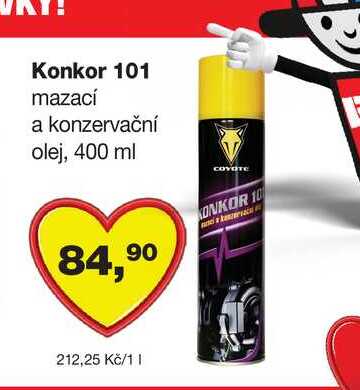 Konkor 101 mazací a konzervační olej, 400 ml