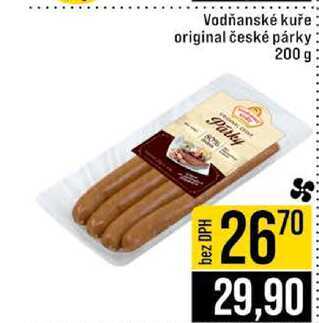 Vodňanské kuře original české párky Pärky 200 g