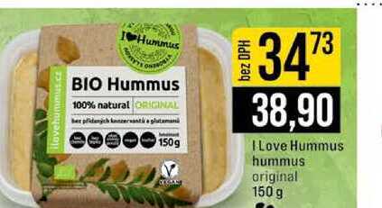 I Love Hummus hummus original 150 g 