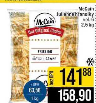 McCain Julienne hranolky 6 2.5kg