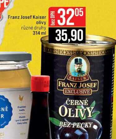 Franz Josef Kaiser olivy různé druhy 314 ml