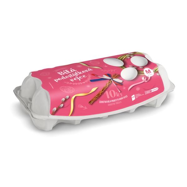 Vejce Kosičky Čerstvá podestýlková vejce bílá, vel. M