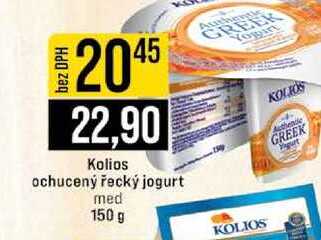 Kolios ochucený řecký jogurt med 150 g 