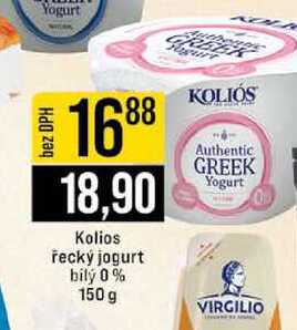 Kolios řecký jogurt bilý 0% 150 g 