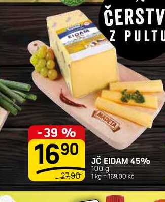 JČ EIDAM 45% 100 g