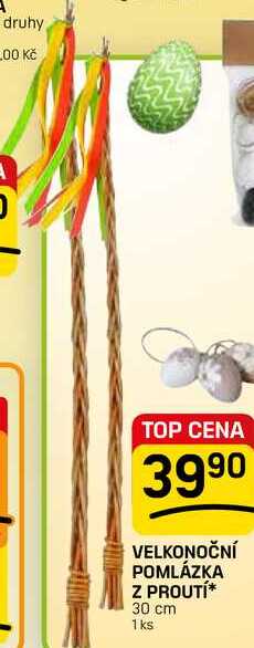 VELKONOČNÍ POMLÁZKA Z PROUTÍ 30 cm 1ks 