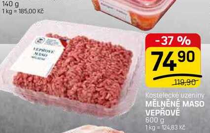 MĚLNĚNÉ MASO VEPŘOVÉ 600 g 