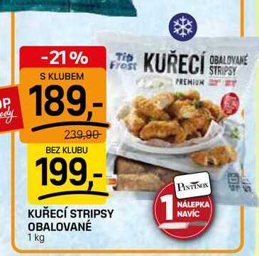 KUŘECÍ STRIPSY OBALOVANÉ 1 kg 