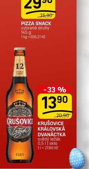 KRUŠOVICE KRÁLOVSKÁ DVANÁCTKA světlý ležák 0,5l