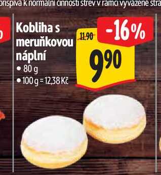   Kobliha s meruňkovou náplní 80 g 