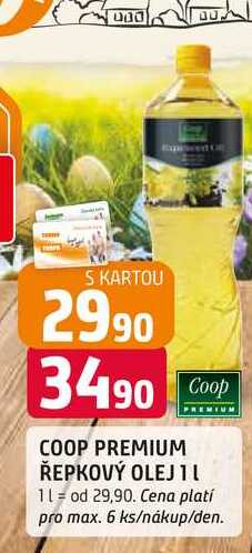 COOP PREMIUM ŘEPKOVÝ OLEJ 1L
