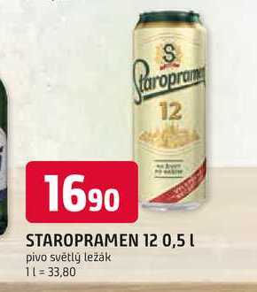 STAROPRAMEN 12 0,5l plech