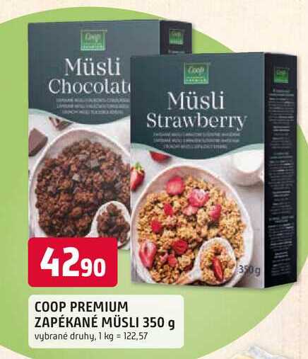 COOP PREMIUM ZAPÉKANÉ MÜSLI 350 g 