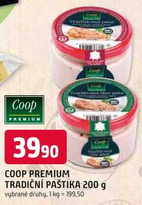 COOP PREMIUM TRADIČNÍ PAŠTIKA 200 g 
