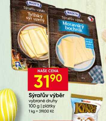 Sýrařův výběr vybrané druhy 100 g 
