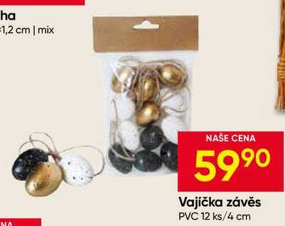 Vajíčka závěs PVC 12 ks/4 cm